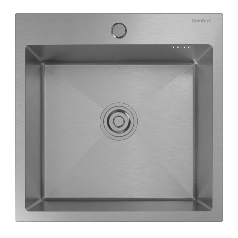 Изображение товара Кухонная мойка GranFest Metal 5050 нержавеющая сталь 50x50 см серый цвет