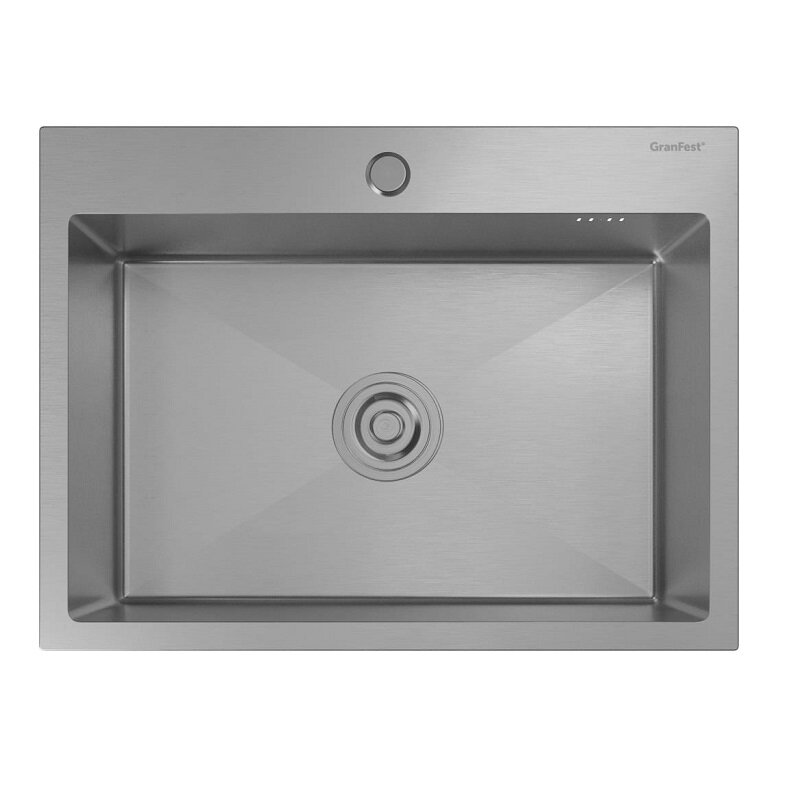 Изображение товара Кухонная мойка GranFest METAL 6045 Нержавеющая сталь матовая 60x45 Изображение товара Кухонная мойка GranFest METAL 6045 Нержавеющая сталь матовая 60x45