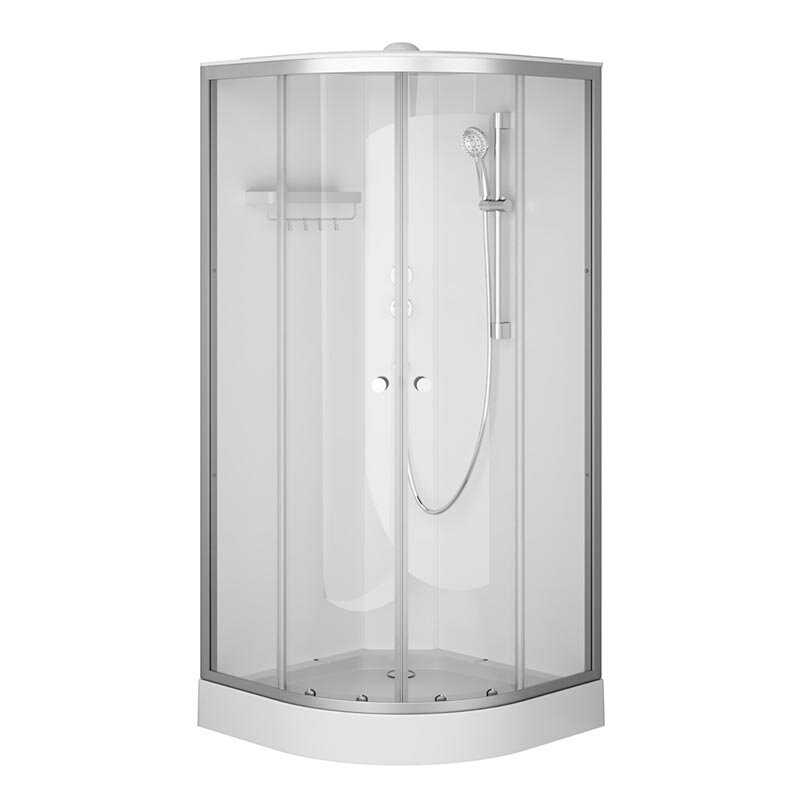 Изображение товара Душевая кабина Am.Pm X-Joy W94C-401-090MT, 90 х 90 см, с крышей, стекло прозрачное, профиль хром матовый