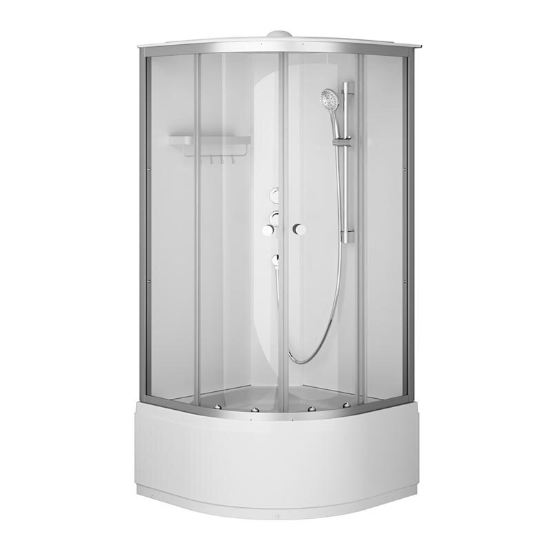 Изображение товара Душевая кабина Am.Pm X-Joy 90x90 см с крышей, прозрачное стекло, профиль хром матовый