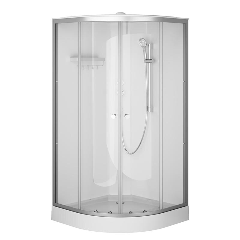 Изображение товара Душевая кабина Am.Pm X-Joy W94C-401-100MT, 100 х 100 см, с крышей, стекло прозрачное, профиль хром матовый