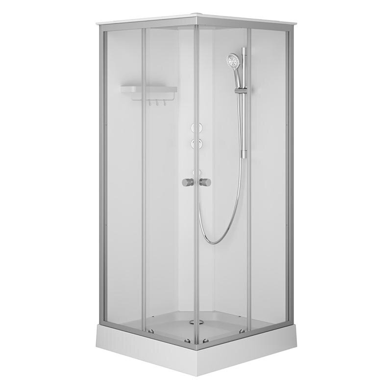 Изображение товара Душевая кабина Am.Pm X-Joy Square, W94C-403-090MT, 90 х 90 см, с крышей, стекло прозрачное, профиль серебристый Изображение товара Душевая кабина Am.Pm X-Joy Square, W94C-403-090MT, 90 х 90 см, с крышей, стекло прозрачное, профиль серебристый