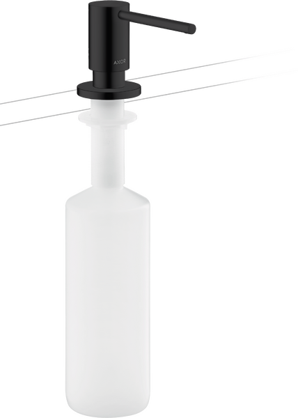 Изображение товара Встраиваемый дозатор жидкого мыла Axor Universal Softsquare 500 мл черный матовый