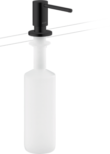 Изображение товара Дозатор встраиваемый для жидкого мыла Axor Universal Softsquare 42818670, 500 мл, черный матовый