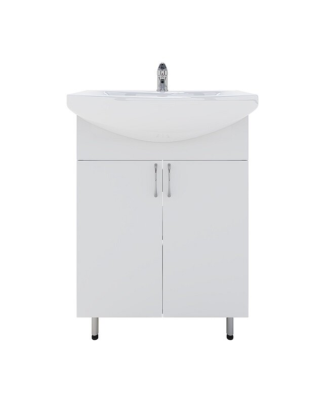 Изображение товара Тумба с раковиной Orange Лайт, белая, 61.5 см, напольная, МДФ