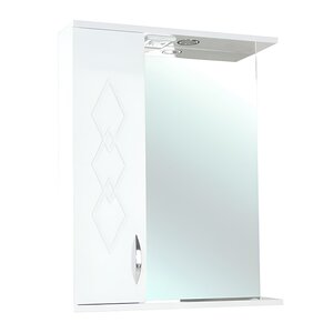 Изображение товара Зеркальный шкаф Bellezza Элеганс 50 см, с подсветкой, белый, левый, 4618606522015