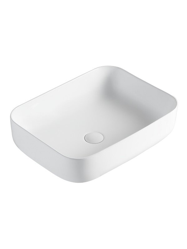 Изображение товара Накладная раковина из фарфора Orange B05-500W 50 см, белая, минимализм