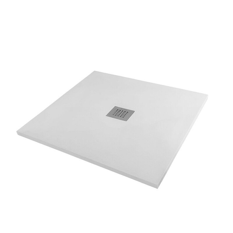 Изображение товара Душевой поддон Starohome Solid 1237419, 80 x 80 см, литьевой мрамор, квадратный, цвет белый матовый