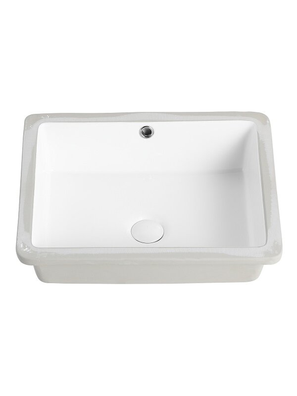 Изображение товара Раковина Orange B02-500W 50 см из фарфора, белая, встраиваемая, с переливом