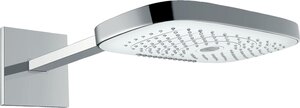 Изображение товара Верхний душ Hansgrohe Select E 300 3jet с держателем 26468400, хром/белый