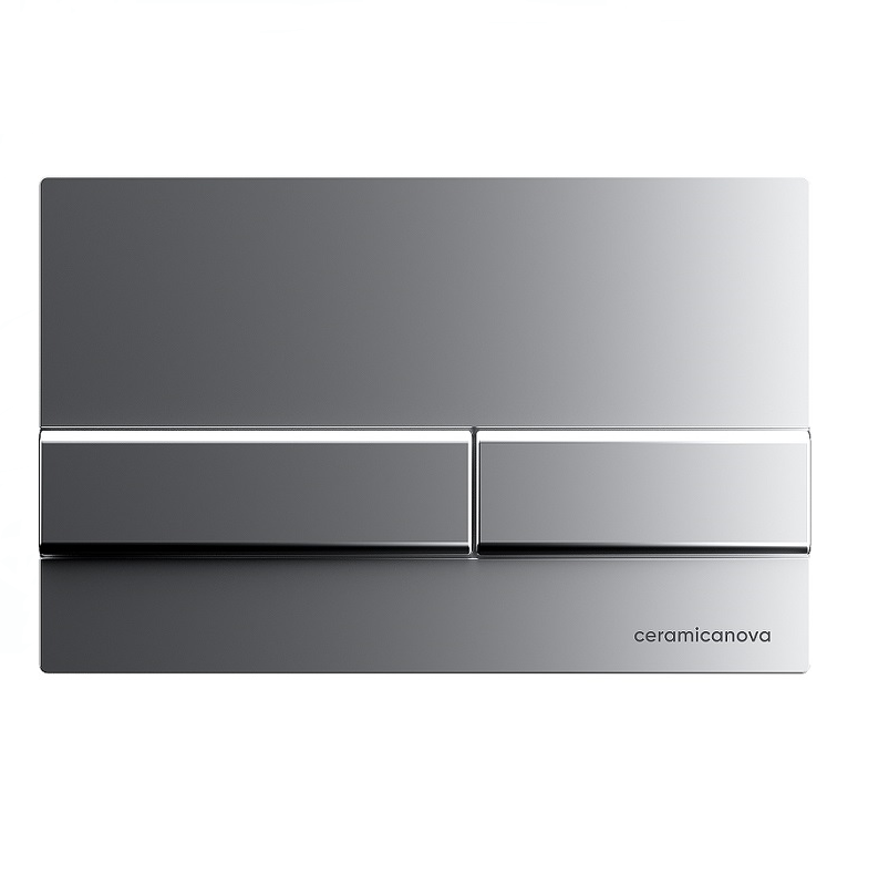 Изображение товара Клавиша смыва Ceramica Nova Flat CN002M механическая хром матовая для унитаза