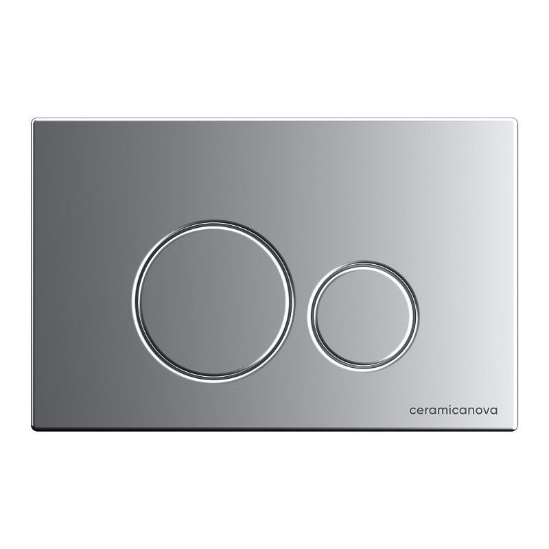 Изображение товара Клавиша смыва Ceramica Nova Round CN001M механическая хром матовая для унитаза