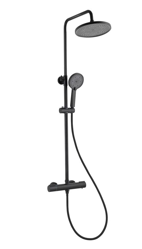 Изображение товара Душевая система BeWash BV1TMSS6120 термостатическая, черный матовый