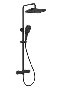 Изображение товара Душевая система BeWash BV1TMSS6121, термостатическая, черный матовый