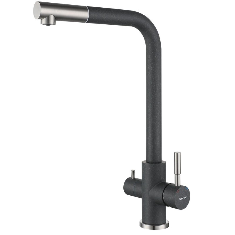 Изображение товара Смеситель для кухни GranFest Quarz Z-5421 темно-серый с подключением к фильтру