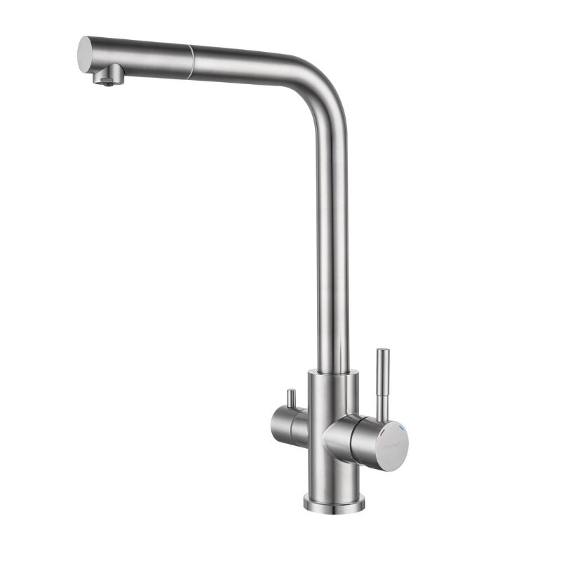 Изображение товара Смеситель для кухни GranFest Quarz Z-5421 из нержавеющей стали с подключением к фильтру