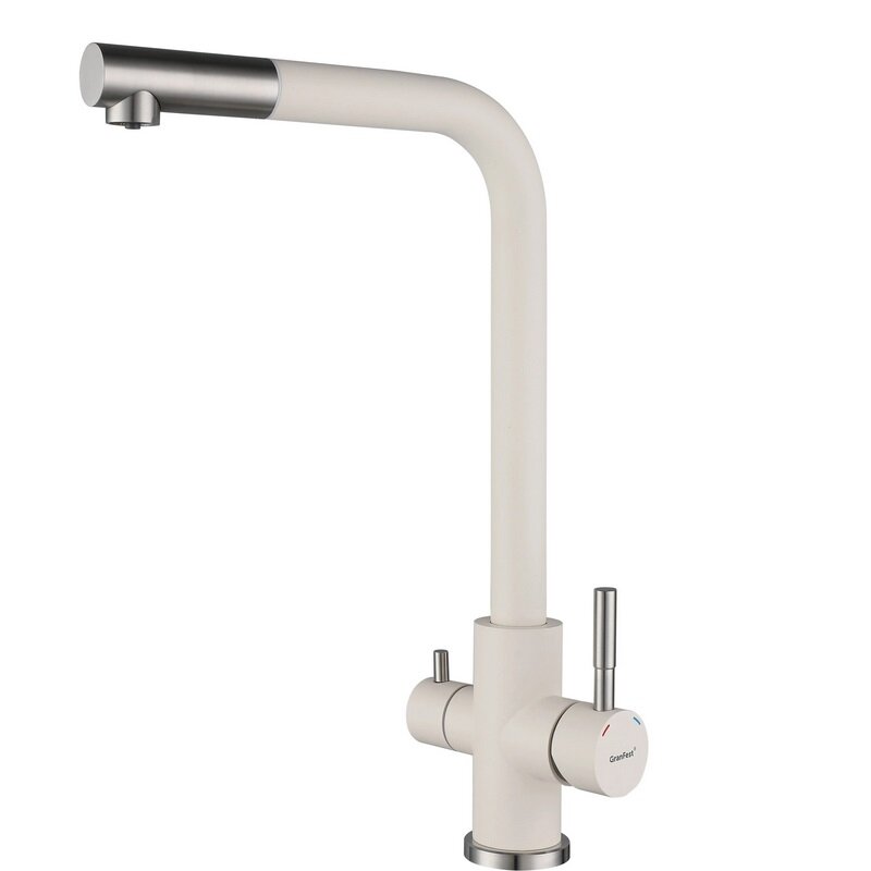 Изображение товара Смеситель GranFest Quarz Z-5421 белый для кухонной мойки