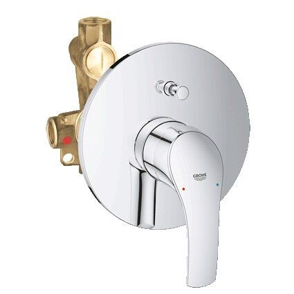 Изображение товара Смеситель для ванны и душа Grohe Eurosmart New с скрытым монтажем Изображение товара Смеситель для ванны и душа Grohe Eurosmart New с скрытым монтажем
