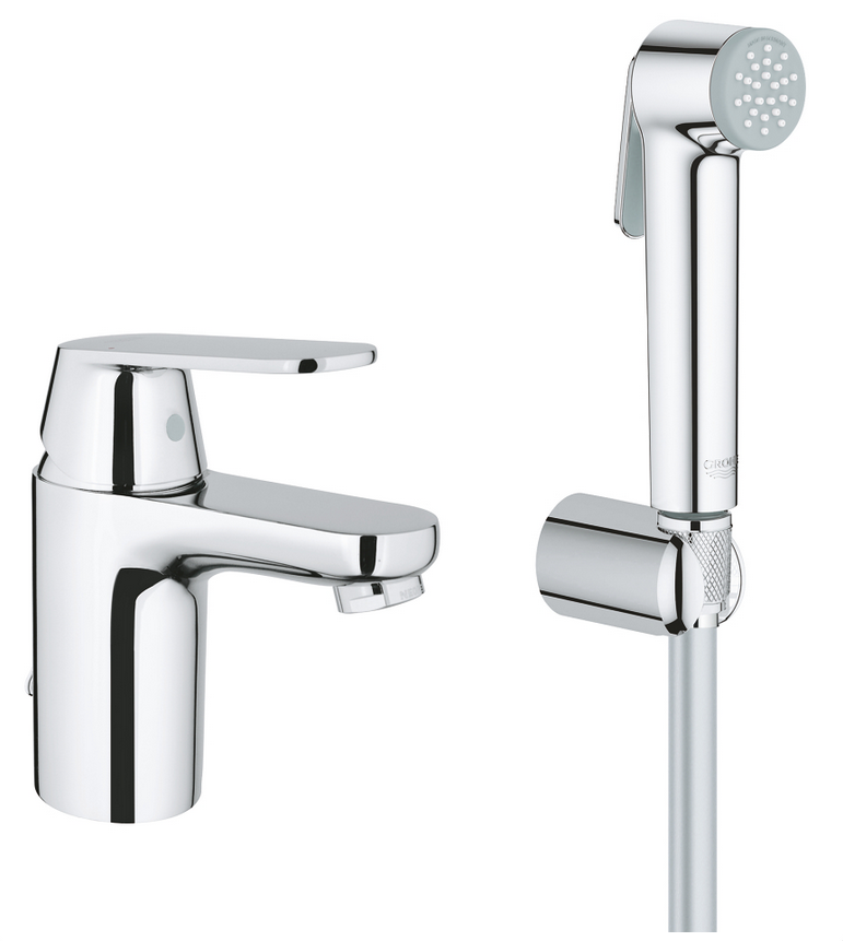 Изображение товара Смеситель для раковины GROHE Eurosmart Cosmopolitan с гигиеническим душем, хромированный Изображение товара Смеситель для раковины GROHE Eurosmart Cosmopolitan с гигиеническим душем, хромированный