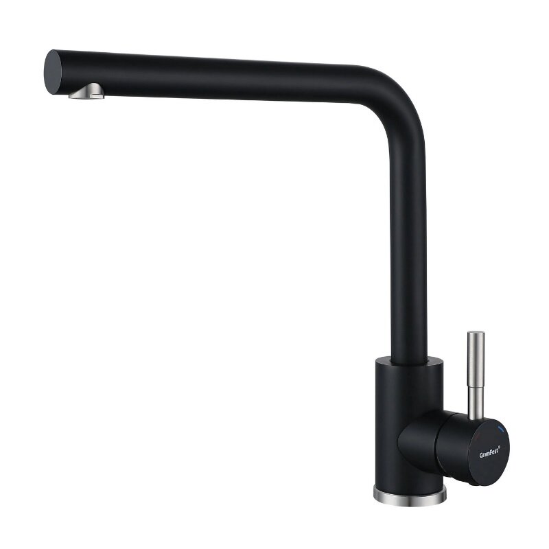 Изображение товара Смеситель GranFest Quarz Z-5411 черный для кухонной мойки, цвет черный