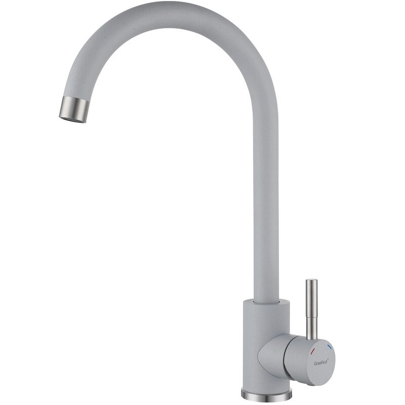 Изображение товара Смеситель для кухни GranFest Quarz Z-5410 серый с поворотным изливом