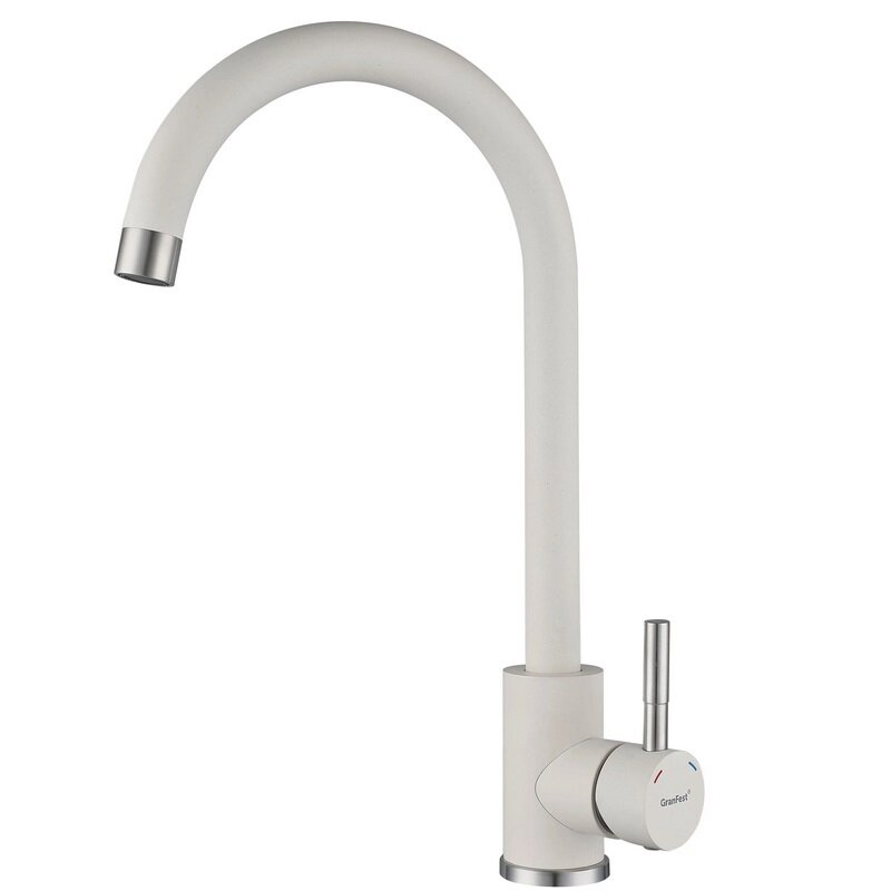 Изображение товара Смеситель GranFest Quarz Z-5410 белый для кухонной мойки, цвет белый