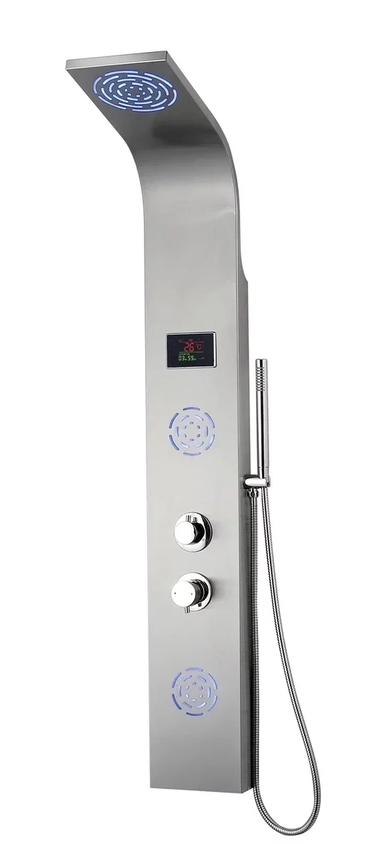 Изображение товара Душевая панель BeWash BV4TMSP9776, гидромассажная, хром матовый