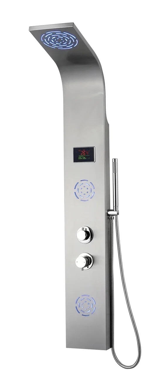 Изображение товара Душевая панель BeWash BV4TMSP9776, гидромассажная, хром матовый