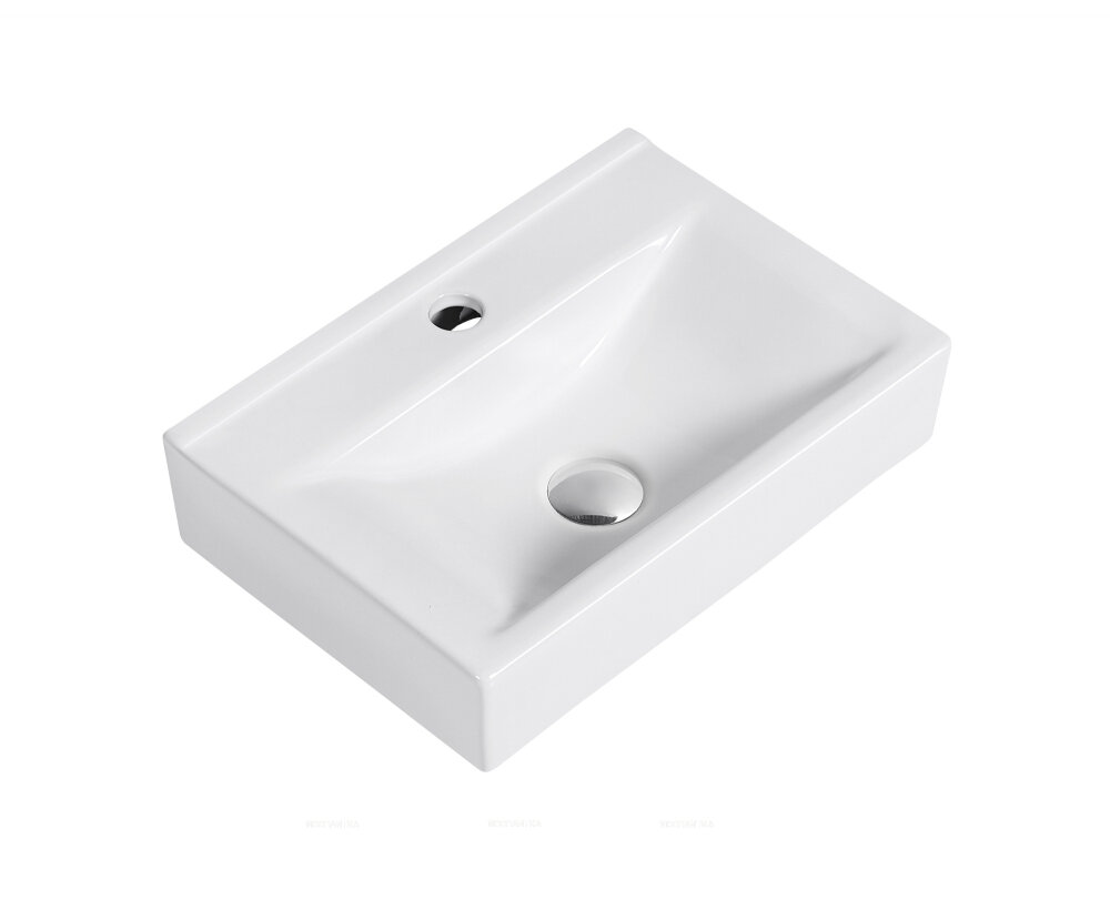 Изображение товара Раковина beWash BK4429CT001, 44,5 см, накладная, прямоугольная, белый Изображение товара Раковина beWash BK4429CT001, 44,5 см, накладная, прямоугольная, белый