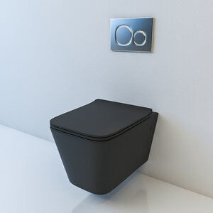 Изображение товара Подвесной безободковый унитаз BeWash Kraft BKWHR105510 черный матовый