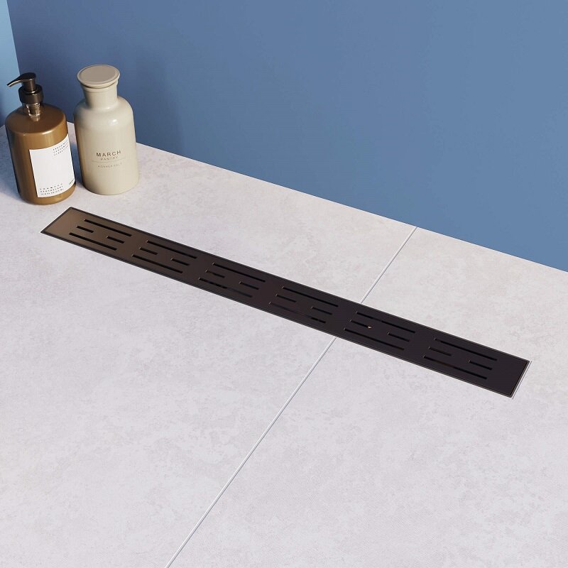 Изображение товара Дренажный канал RGW Drain Leo-30-60 Серая/Черная решетка (60 см) с решеткой из нержавеющей стали