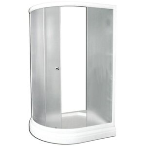 Изображение товара Душевой уголок Радомир 120x80 асимметричный с прозрачным стеклом и белым профилем