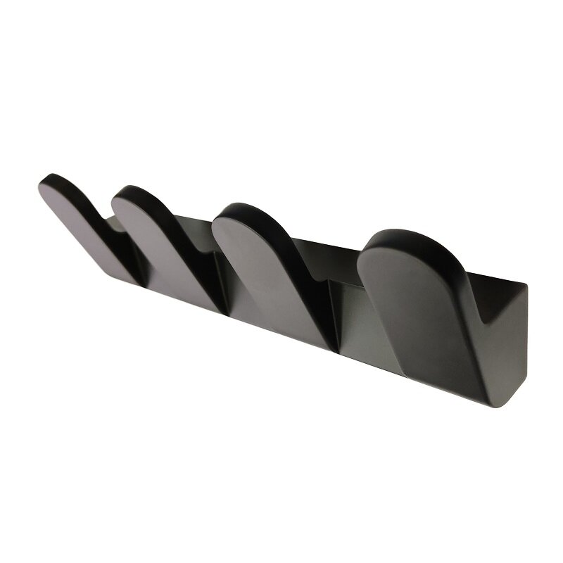 Изображение товара Планка Altasan Лотос ЛТ20ЧМ на четыре крючка черный матовый для ванной