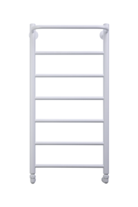 Изображение товара Полотенцесушитель водяной Comfysan Capri W-7 80/40 с полкой, 012779, ширина 40 см, высота 80 см, универсальное подключение, белый матовый