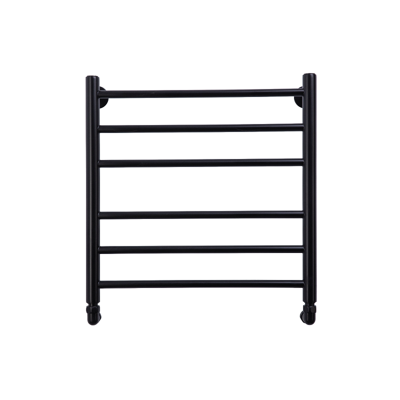 Изображение товара Полотенцесушитель водяной Comfysan Luce W-6 60/50, 013387, ширина 50 см, высота 60 см, универсальное подключение, черный матовый