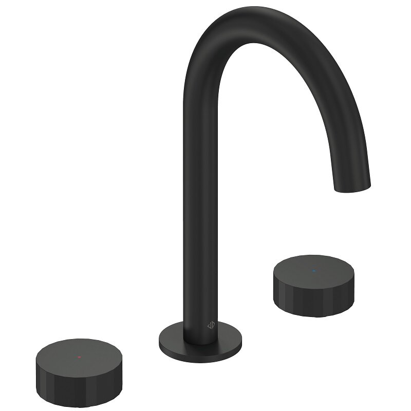 Изображение товара Смеситель для раковины Jacob Delafon Grands Boulevards, E25387-BL/E25390-BL/E25389-NF, черный матовый