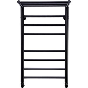 Изображение товара Полотенцесушитель водяной Comfysan Luce W-8 80/40 с полкой, 013622, ширина 40 см, высота 80 см, универсальное подключение, черный матовый