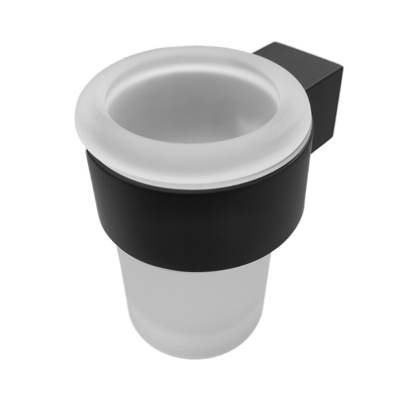 Изображение товара Стакан для щёток Altasan Лотос ЛТ41ЧМ черный матовый настенный