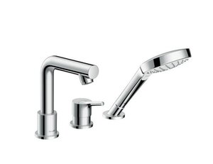 Изображение товара Смеситель для ванны и душа Hansgrohe Talis S, 72417000, монтаж на борт ванны, на 3 отверстия, хром