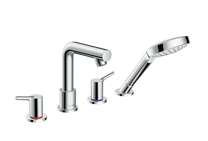 Изображение товара Смеситель для ванны и душа Hansgrohe Talis S, 72419000, монтаж на борт ванны, на 4 отверстия, хром