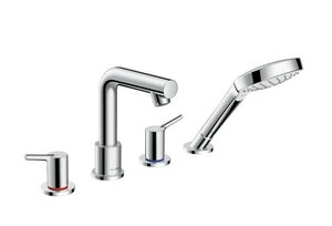 Изображение товара Смеситель для ванны и душа Hansgrohe Talis S, 72419000, монтаж на борт ванны, на 4 отверстия, хром