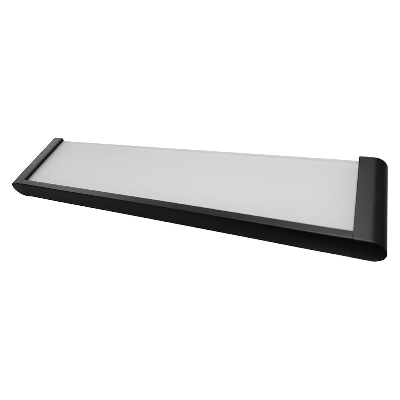 Изображение товара Стенная полка Altasan Лотос ЛТ70ЧМ 54 см черный матовый стекло и металл