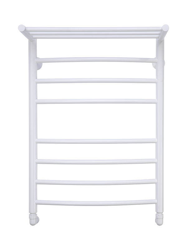 Изображение товара Полотенцесушитель водяной Comfysan Noumi W-8 80/50 с полкой, 014094, ширина 50 см, высота 80 см, универсальное подключение, белый матовый