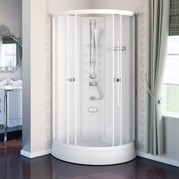 Изображение товара Душевая кабина Радомир Паола-2 103x103 см с раздвижной дверью и безопасным стеклом