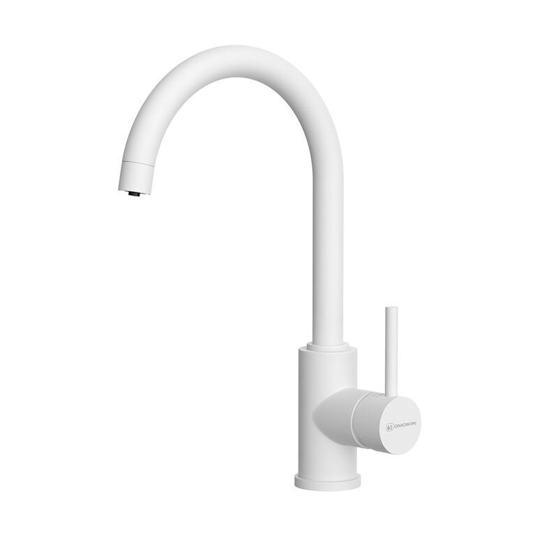 Изображение товара Смеситель Omoikiri Shinagawa 2 Plus-WH 4994404 для кухонной мойки, с подключением к фильтру, белый