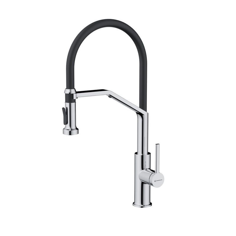 Изображение товара Смеситель Omoikiri Makkari 2 Plus-SB 4994493 для кухонной мойки, с подключением к фильтру, цвет хром/черный