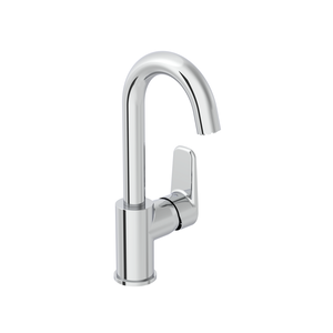 Изображение товара Смеситель для раковины Vitra Flow Soft A43160EXP, хром, поворотный излив, гарантия 10 лет