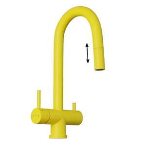 Изображение товара Смеситель Omoikiri Akita-S SL 4994440 для кухонной мойки под фильтр, PVD-покрытие, SilianI Lemon матовый