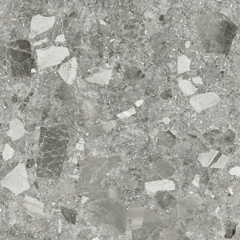Изображение товара Керамогранит Alma Ceramica Steel rock 60x60 см серый рекифицированная поверхность