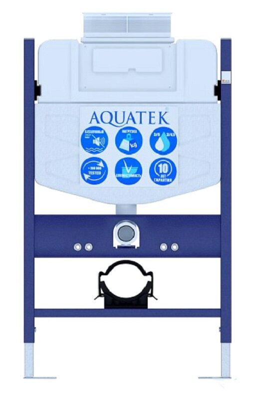 Изображение товара Инсталляция Aquatek Standart INS-0000018 для подвесного унитаза с верхней кнопкой смыва